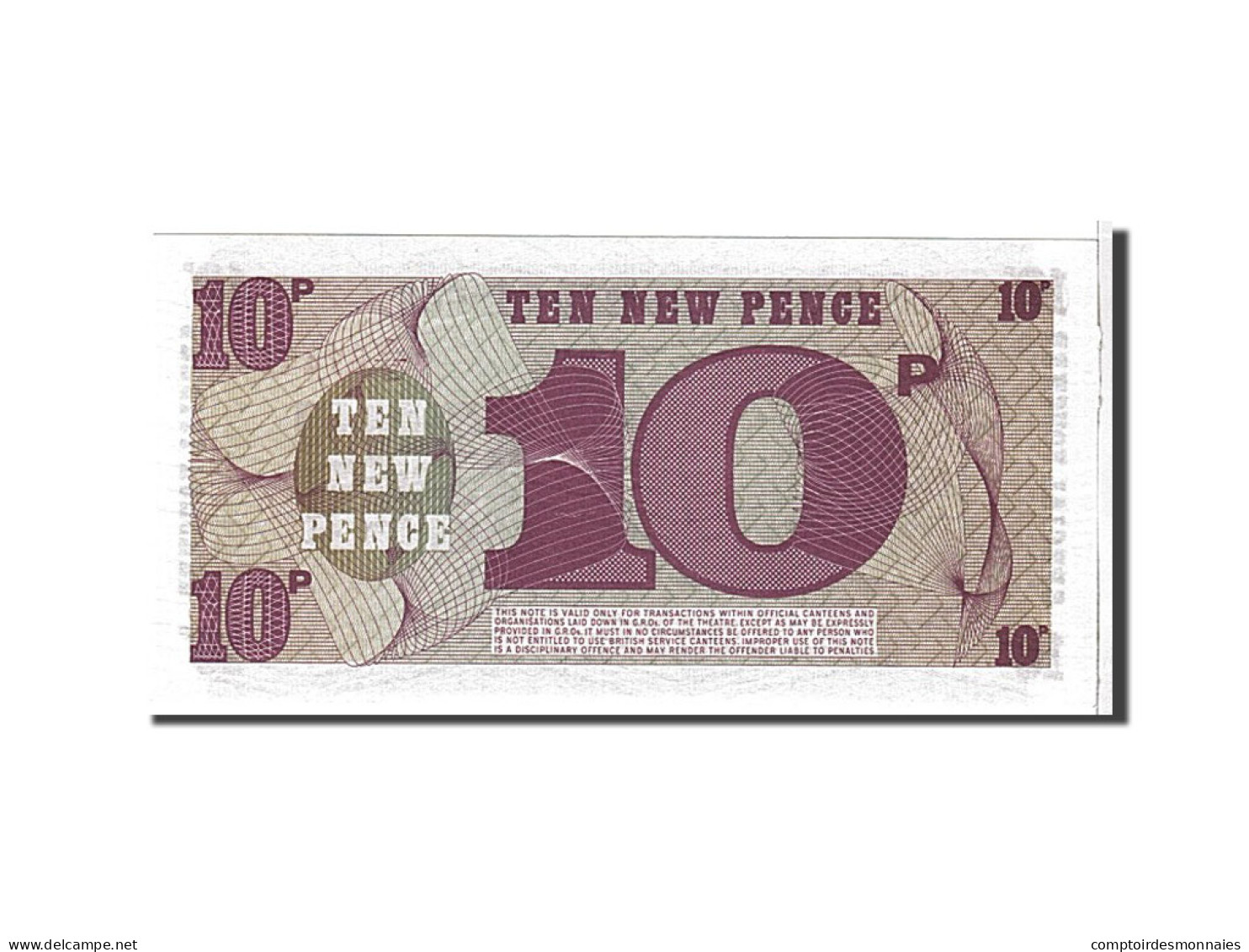 Billet, Grande-Bretagne, 10 New Pence, 1972, NEUF - British Armed Forces & Special Vouchers