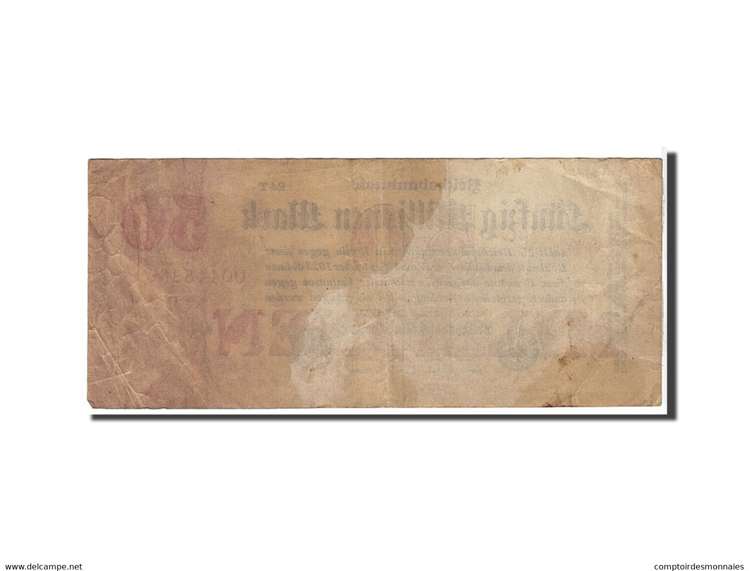 Billet, Allemagne, 50 Millionen Mark, 1923, TB+ - 50 Mark