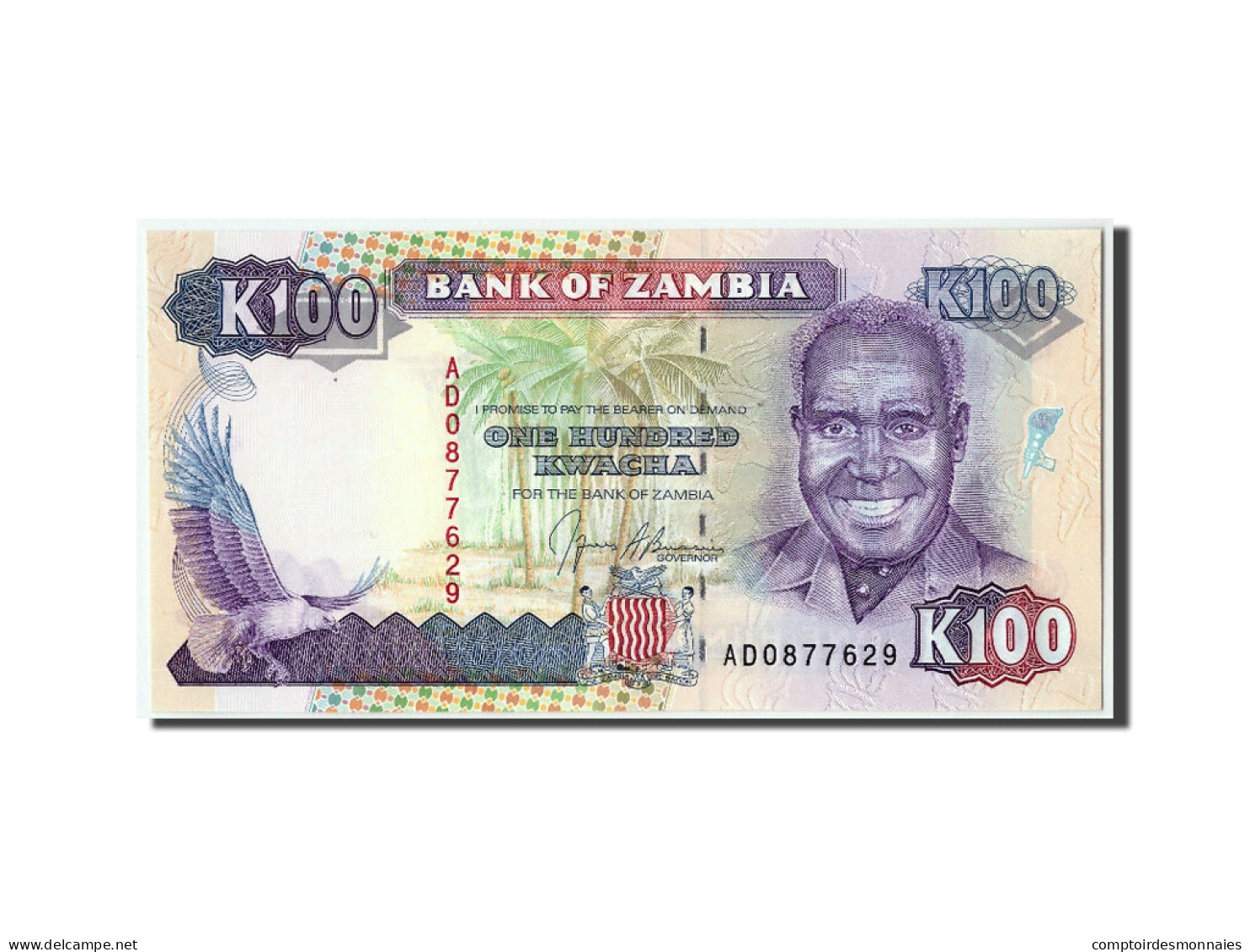 Billet, Zambie, 100 Kwacha, SPL - Zambia