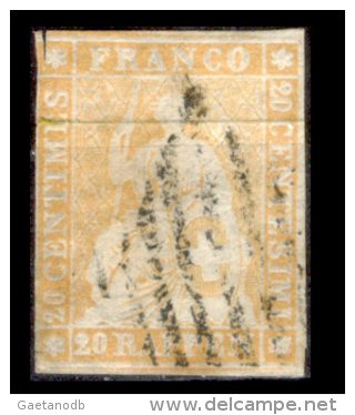 Svizzera-069a - 1854 - Y&T: N.29b (o) - Privo Di Difetti Occulti. - Used Stamps