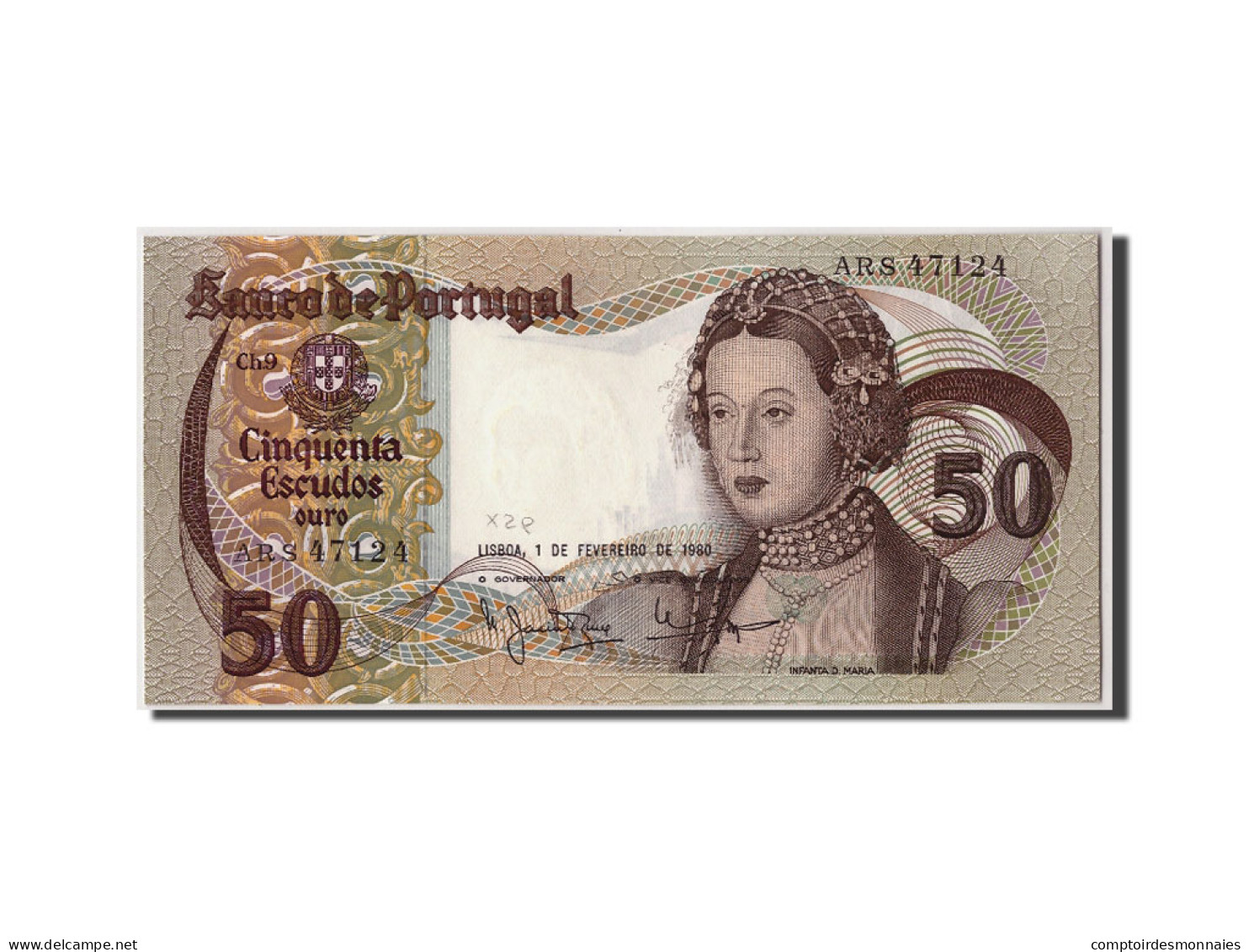 Billet, Portugal, 50 Escudos, 1980, 1980-02-01, NEUF - Portugal