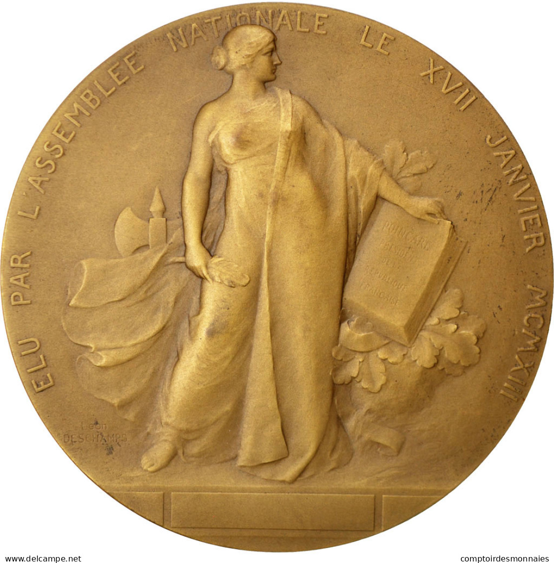 France, Medal, French Third Republic, Politics, Society, War, Deschamps, TTB+ - Autres & Non Classés