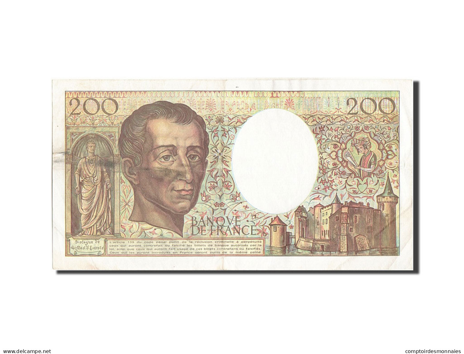 Billet, France, 200 Francs, 200 F 1981-1994 ''Montesquieu'', 1992, TTB+ - 200 F 1981-1994 ''Montesquieu''