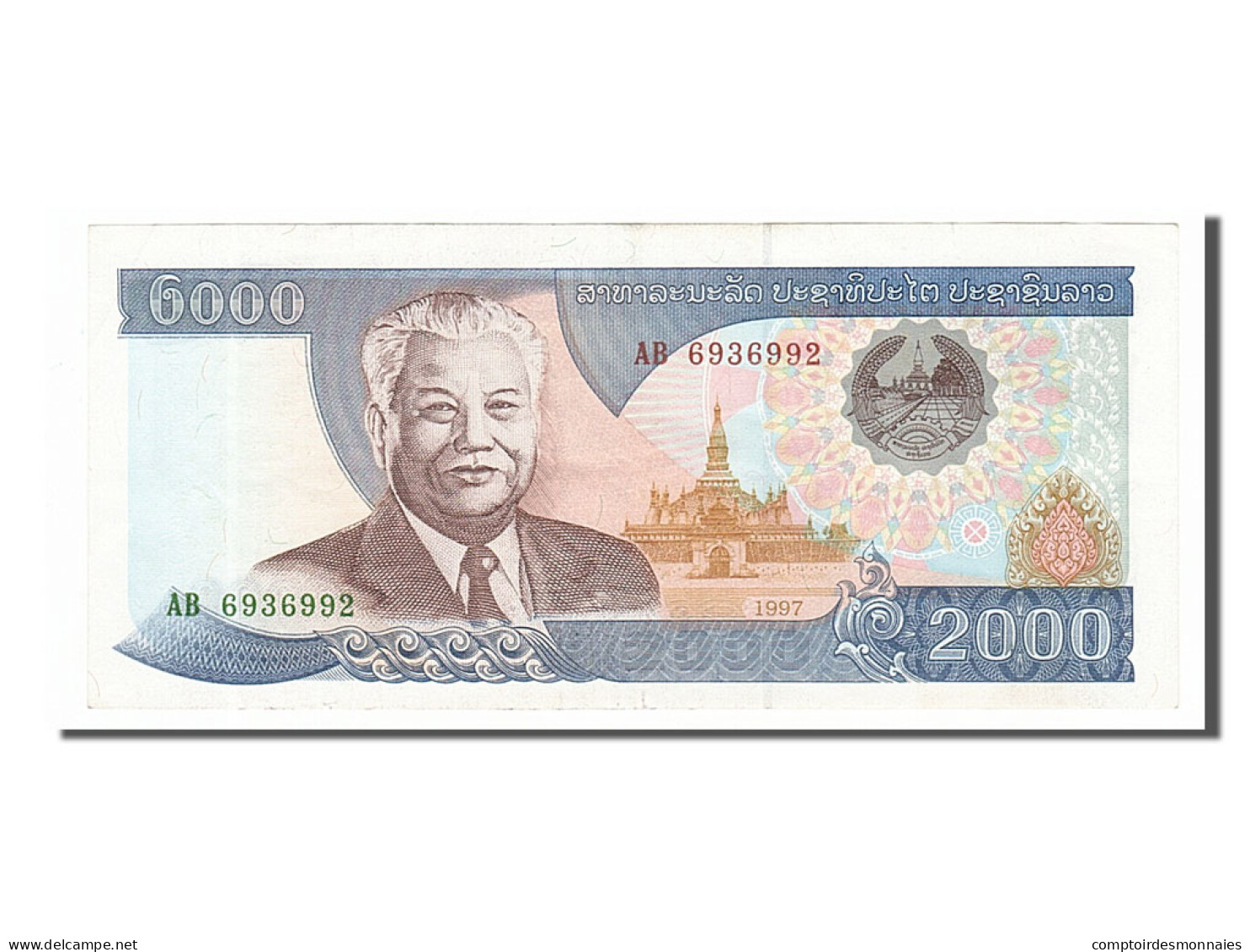 Billet, Lao, 2000 Kip, 1997, TTB+ - Laos