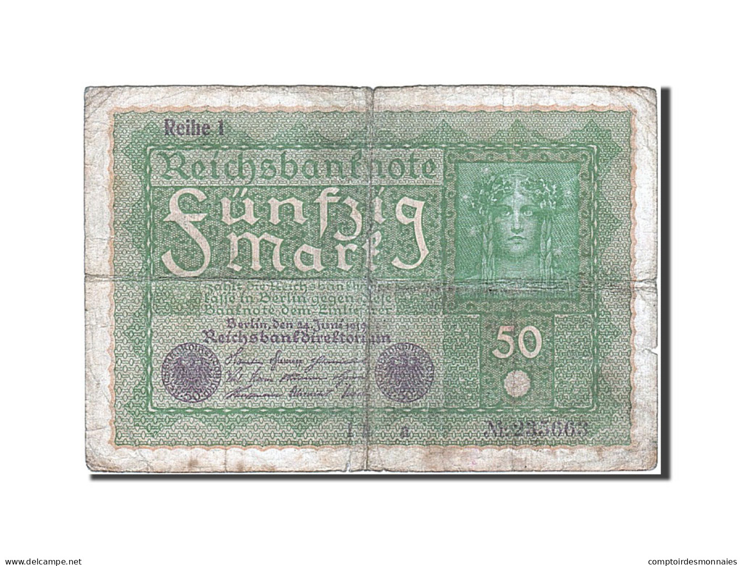 Billet, Allemagne, 50 Mark, 1919, 1919-06-24, B - 50 Mark