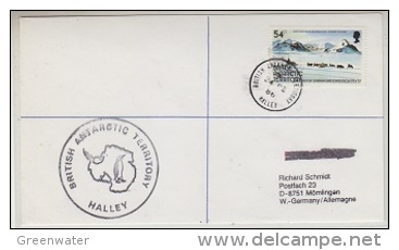 British Antarctic Territory 1986 Halley Cover Ca Halley 24 De 86 (21431) - Lettres & Documents