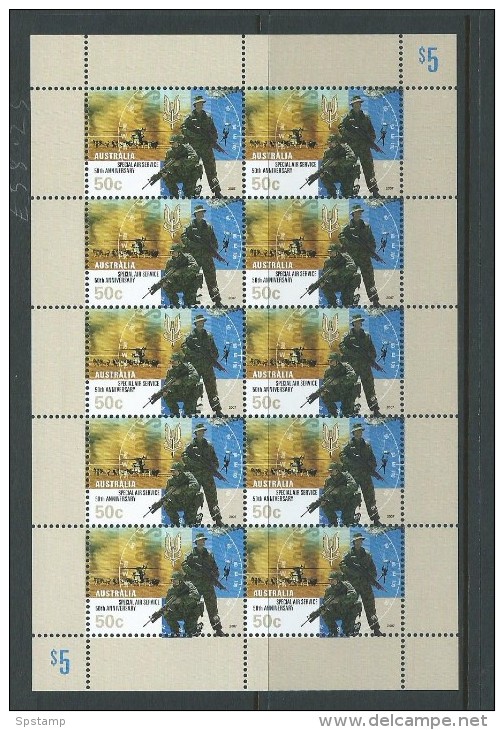 Australia 2007 Armed Forces SAS Sheetlet Of 10 MNH - Mint Stamps