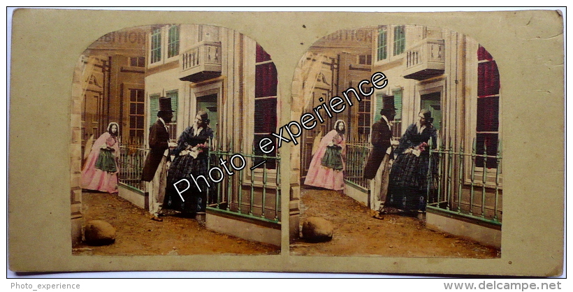 Stereoscopic Photo Stéréo XIX Romantic 1870 ANGLETERRE UK ENGLAND - Photos Stéréoscopiques