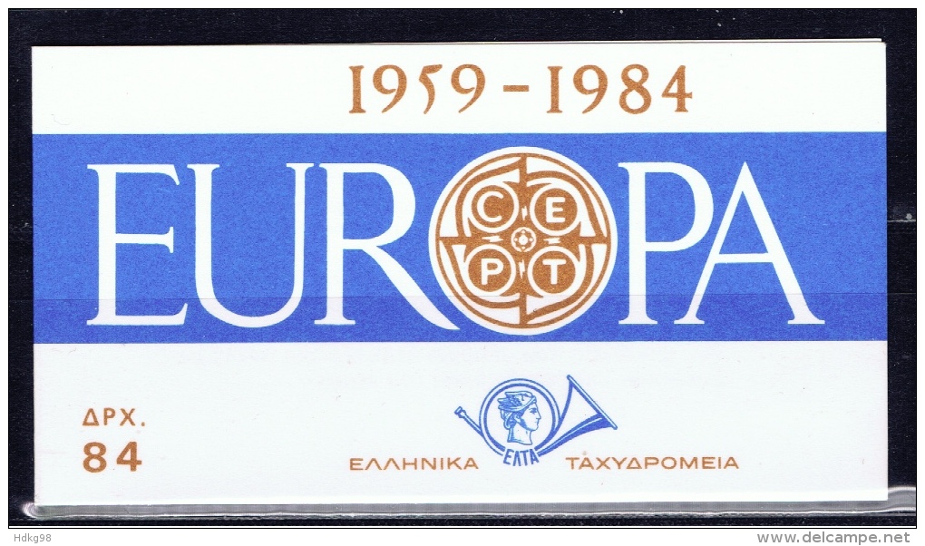 GR Griechenland 1984 Mi 1555-56 Mnh MH EUROPA - Carnets