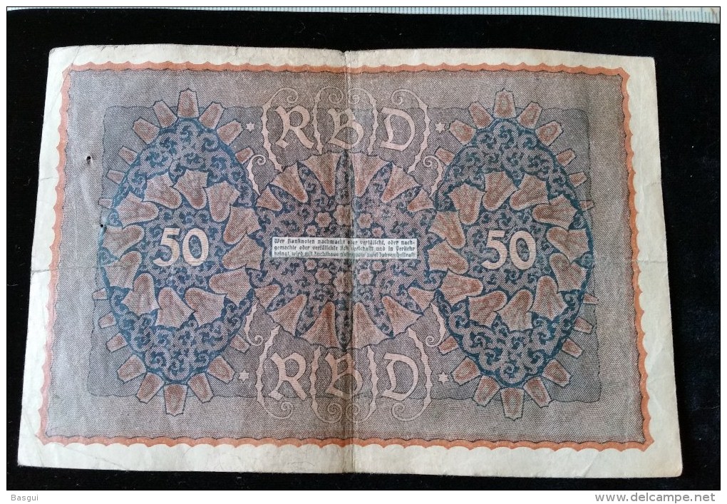 Billet De 50 Mark, 1919  Reichsbanknote  N°783181 - 50 Mark