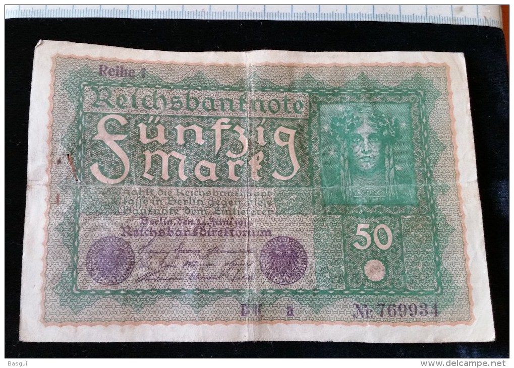 Billet De 50 Mark, 1919  Reichsbanknote  N°769934 - 50 Mark