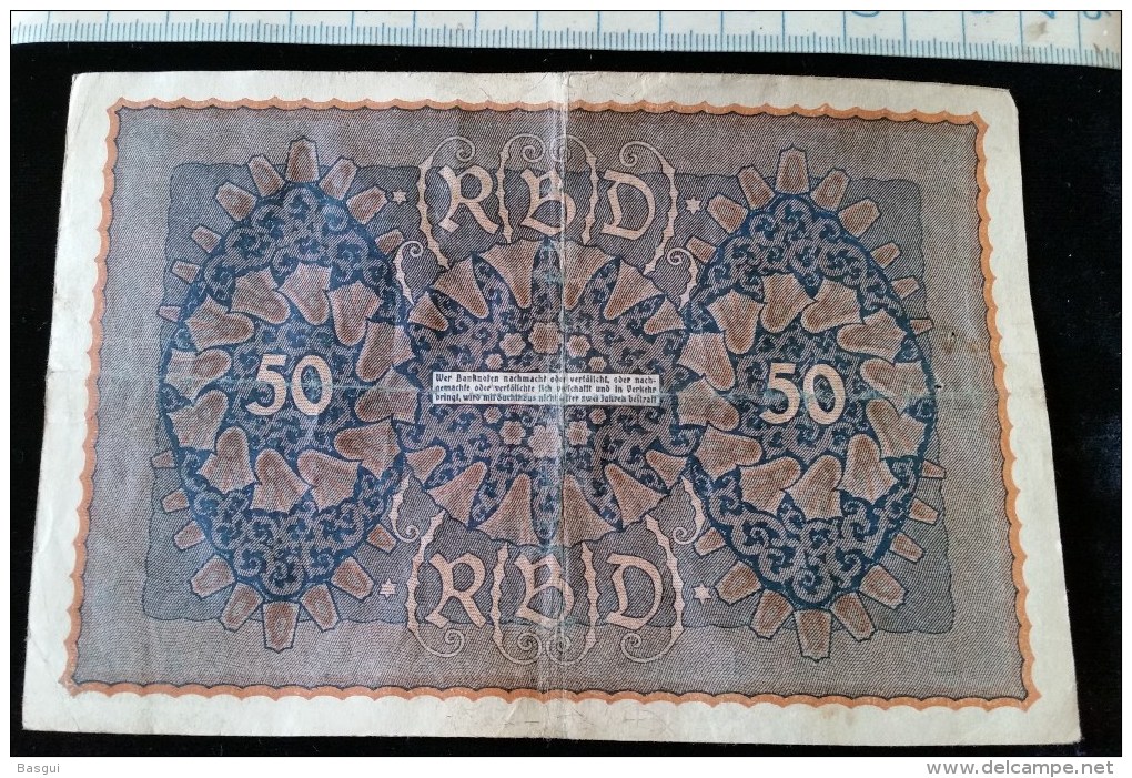 Billet De 50 Mark, 1919  Reichsbanknote  N°769934 - 50 Mark