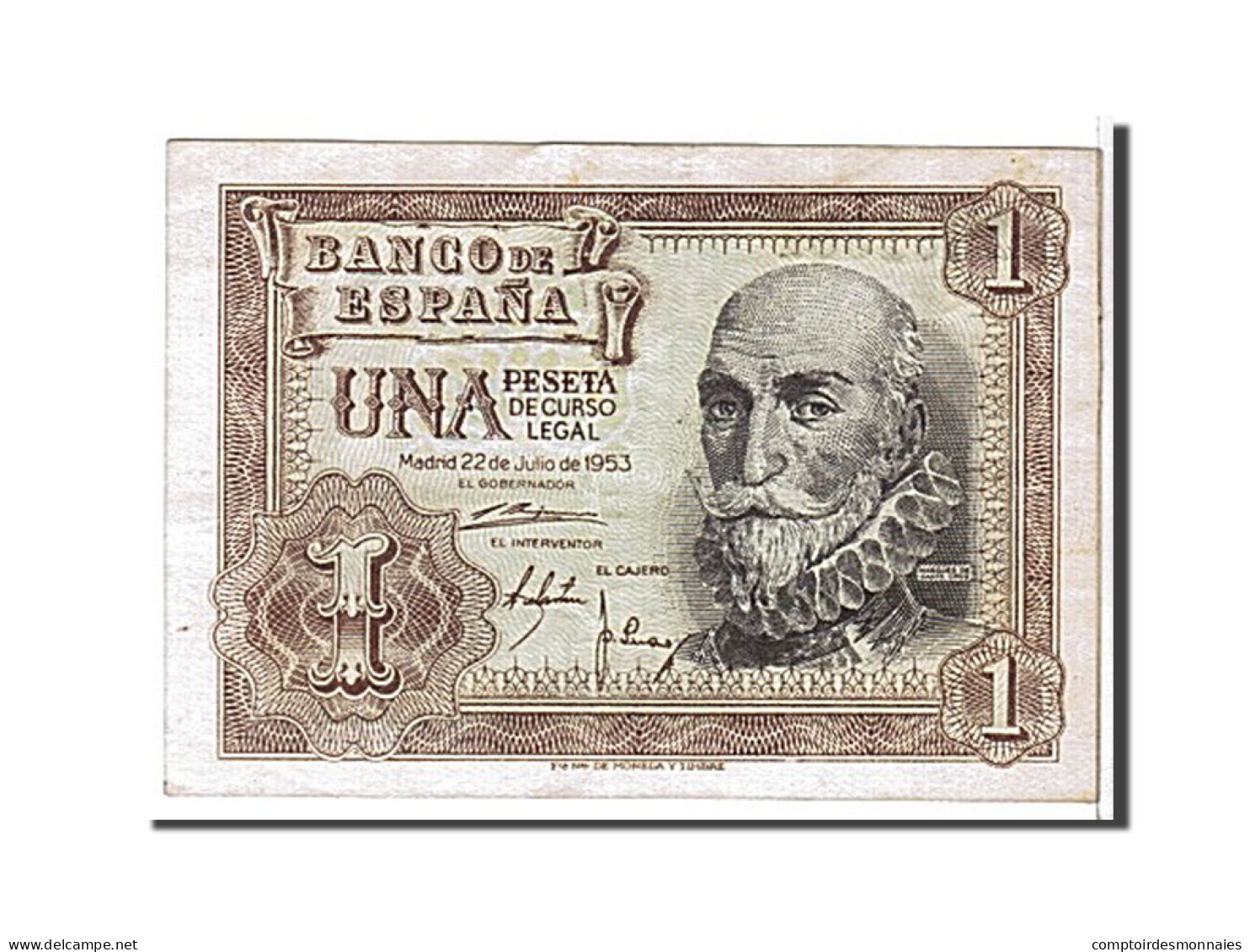 Billet, Espagne, 1 Peseta, 1953, KM:144a, SUP - 1-2 Peseten