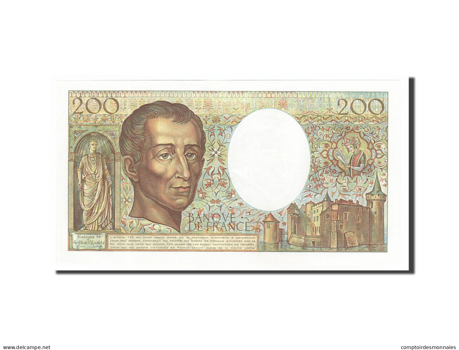 Billet, France, 200 Francs, 200 F 1981-1994 ''Montesquieu'', 1981, SPL - 200 F 1981-1994 ''Montesquieu''