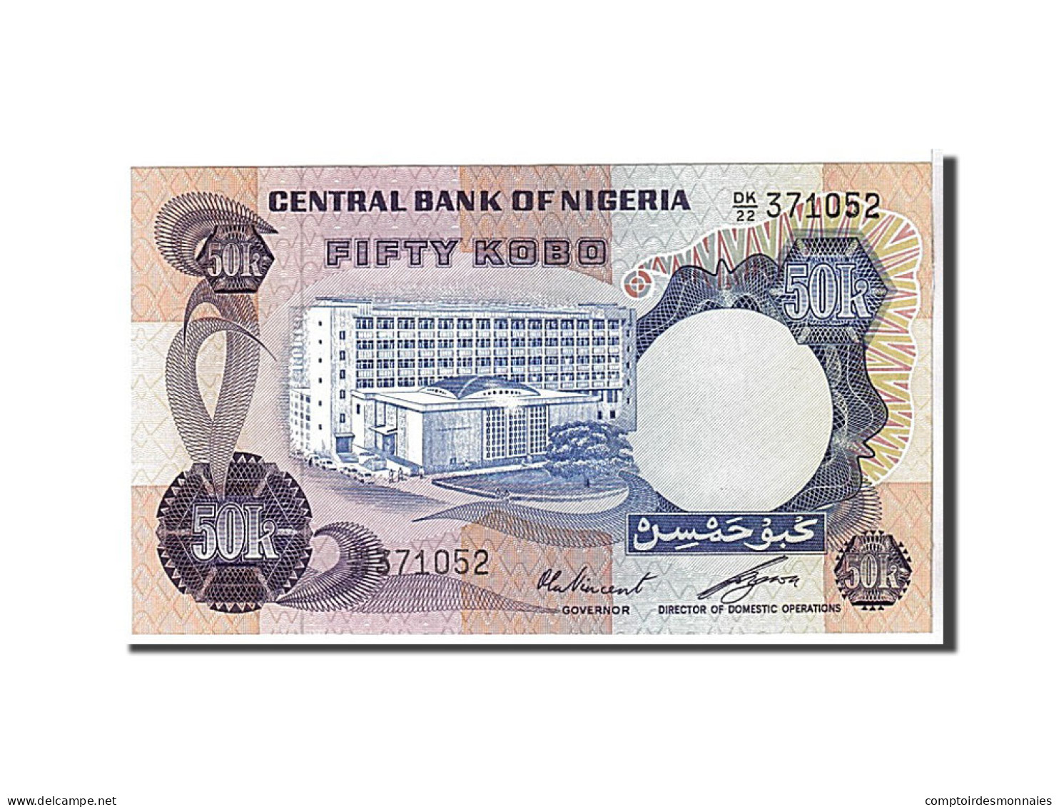 Billet, Nigéria, 50 Kobo, 1973, KM:14e, NEUF - Nigeria