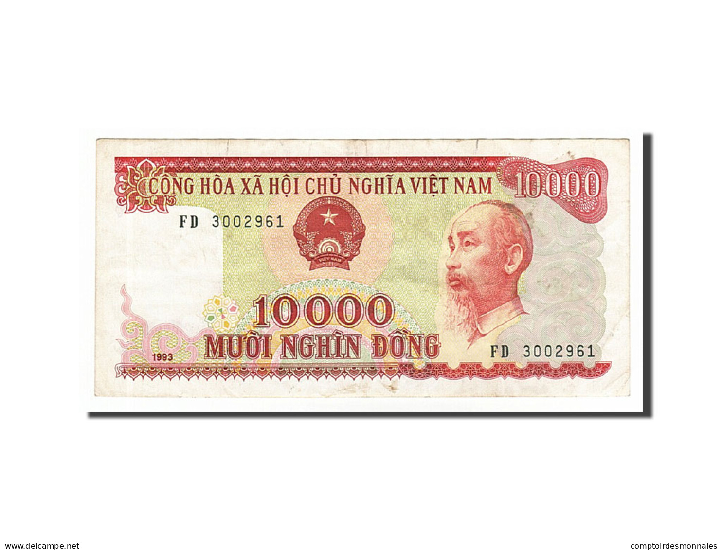 Billet, Viet Nam, 10,000 D<ox>ng, 1993, TTB - Vietnam