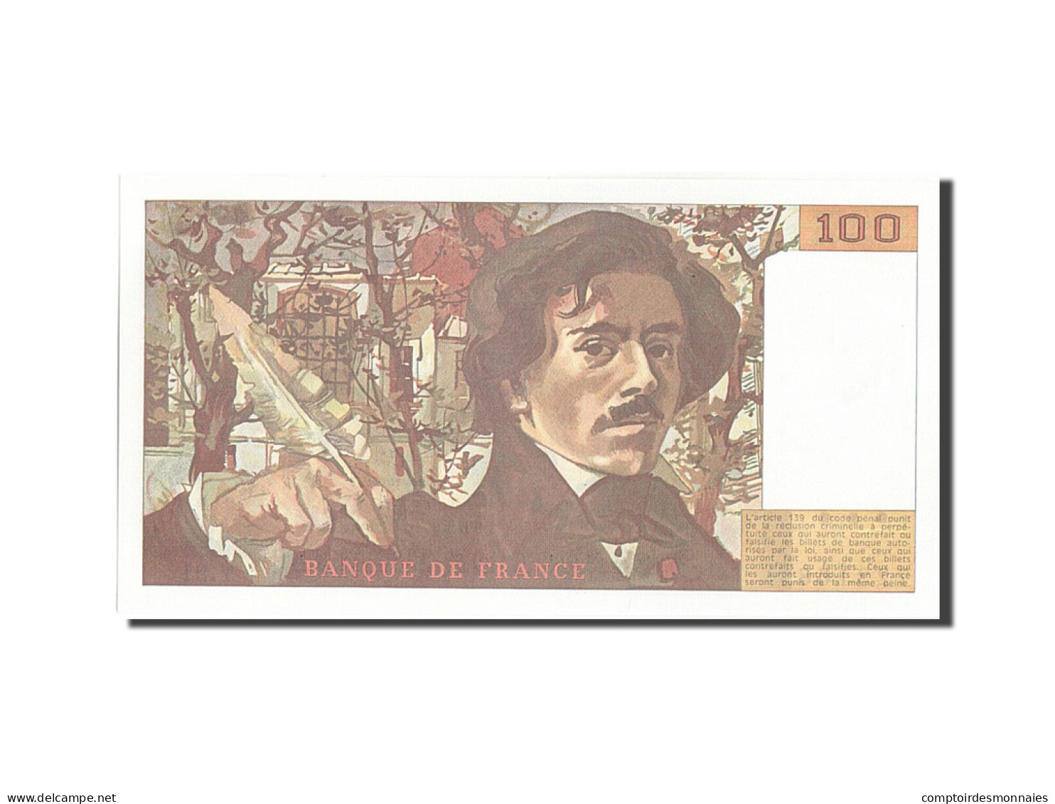 Billet, France, 100 Francs, 100 F 1978-1995 ''Delacroix'', 1985, NEUF - 100 F 1978-1995 ''Delacroix''