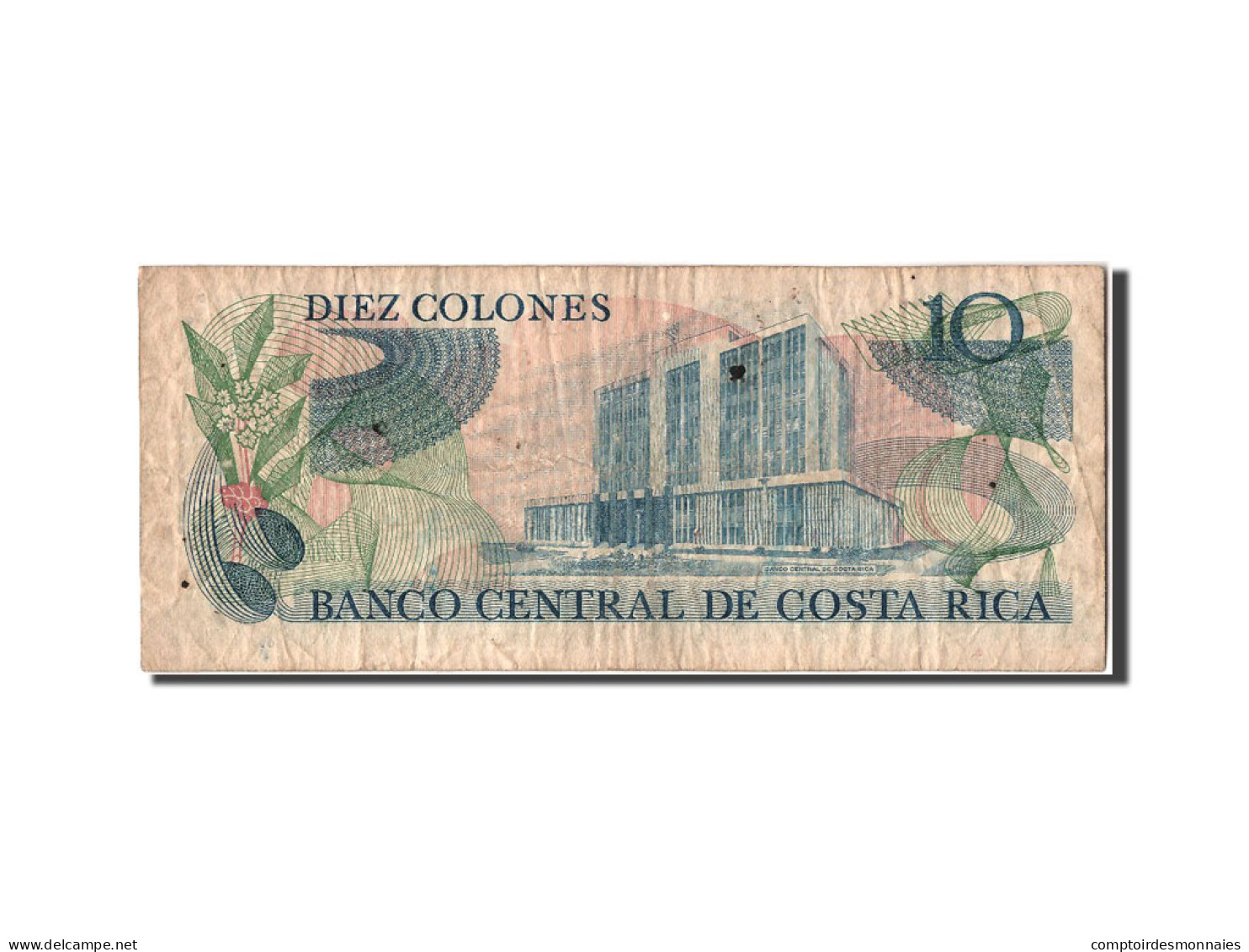 Billet, Costa Rica, 10 Colones, 1981, 1981-03-12, TB - Costa Rica