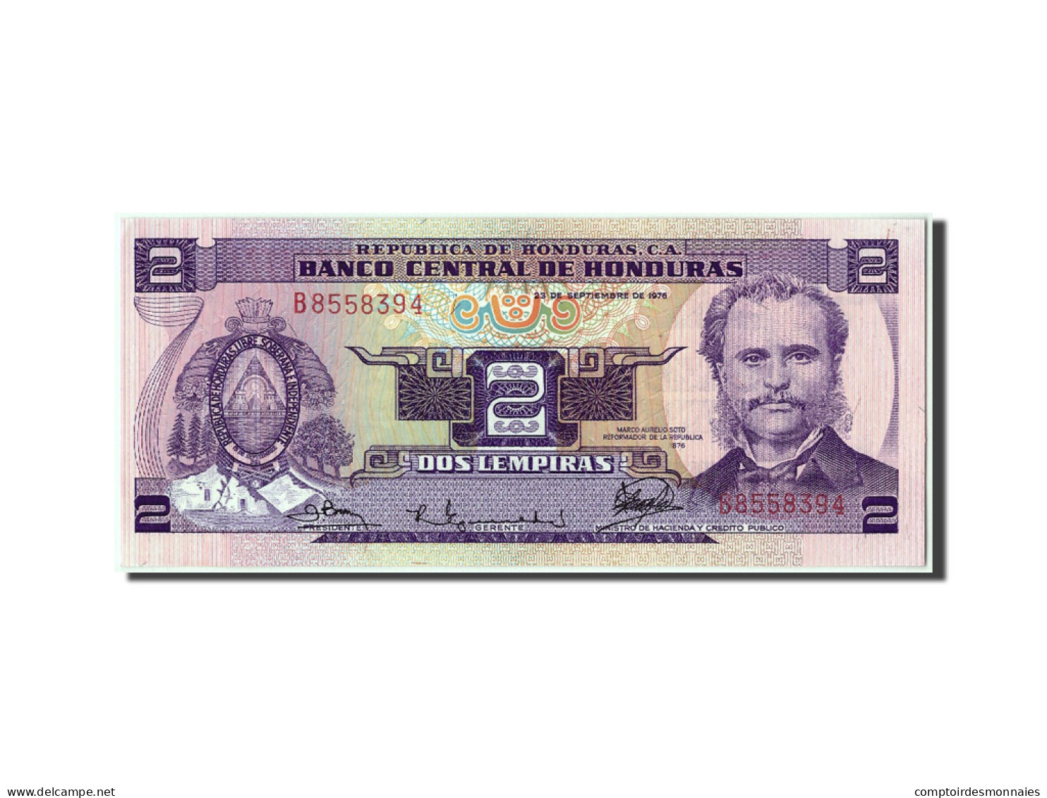 Billet, Honduras, 2 Lempiras, 1976, 1976-09-23, NEUF - Honduras