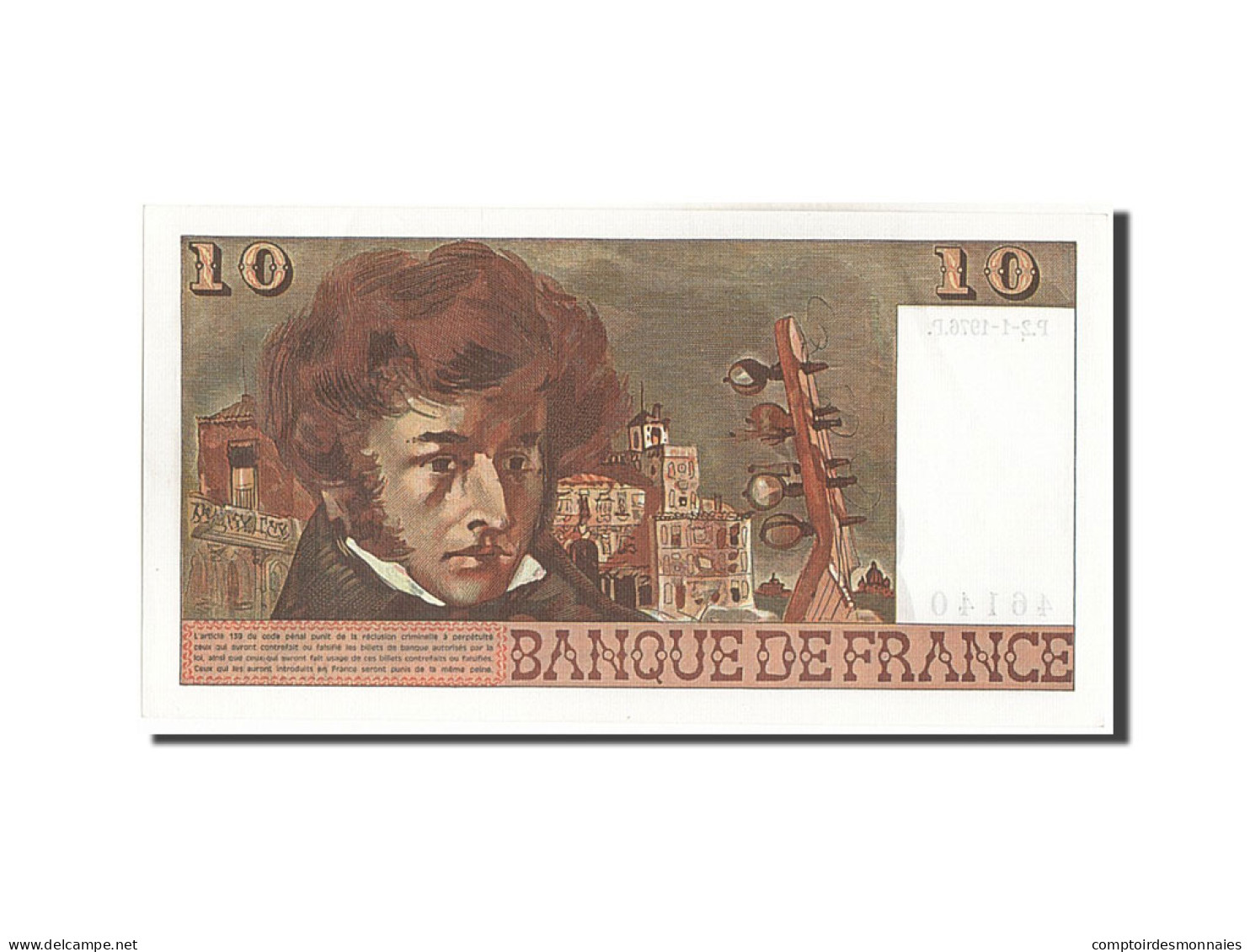 Billet, France, 10 Francs, 10 F 1972-1978 ''Berlioz'', 1976, 1976-01-02, SPL+ - 10 F 1972-1978 ''Berlioz''