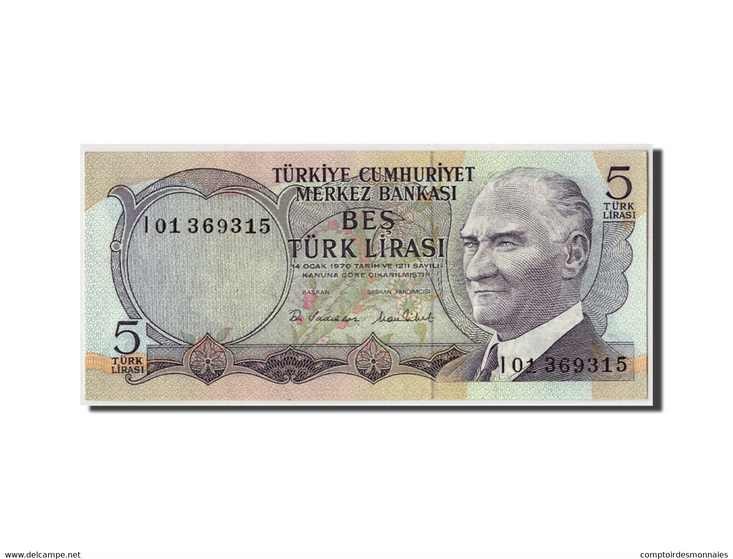 Billet, Turquie, 5 Lira, SUP - Turquie