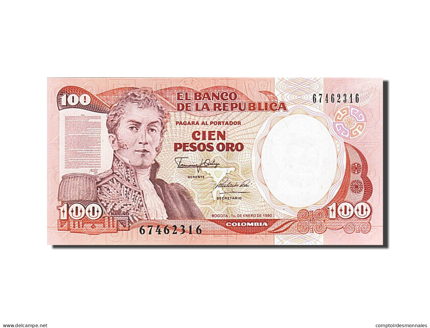 Billet, Colombie, 100 Pesos Oro, 1990, 1990-01-01, NEUF - Colombia