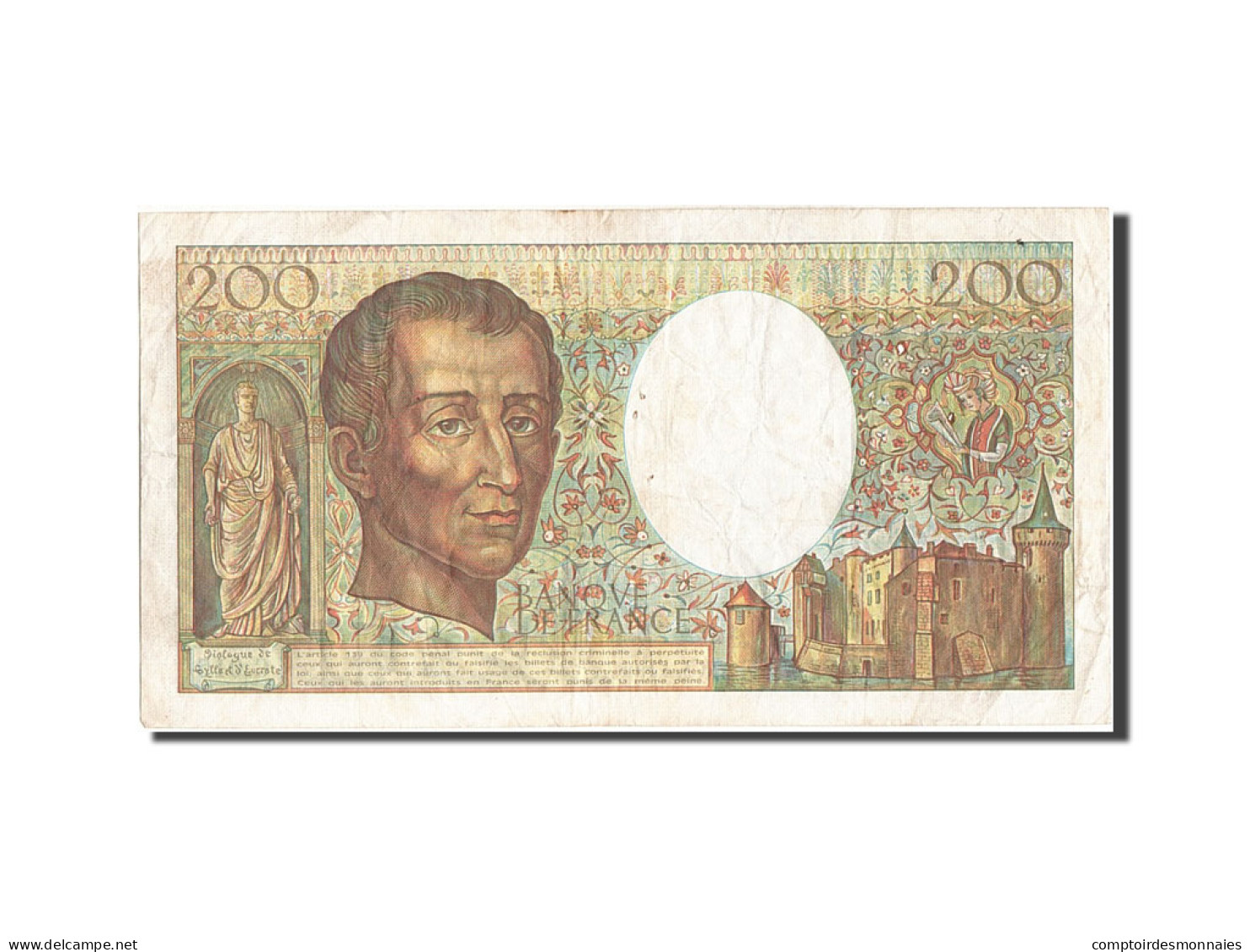 Billet, France, 200 Francs, 200 F 1981-1994 ''Montesquieu'', 1983, TTB - 200 F 1981-1994 ''Montesquieu''