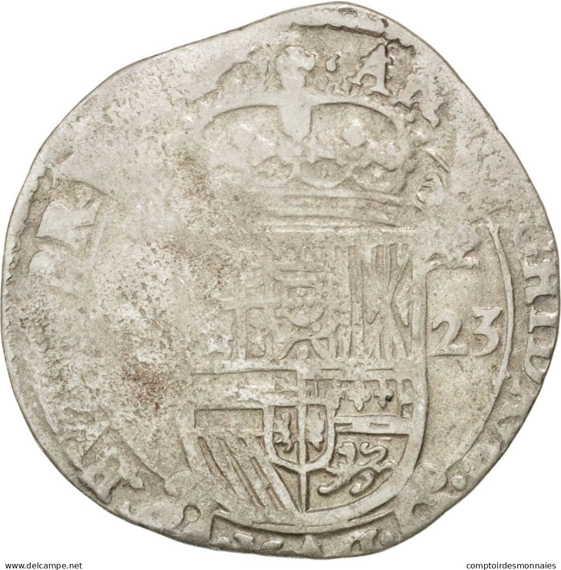 Monnaie, Pays-Bas Espagnols, BRABANT, Escalin, 1622, Brabant, TB+, Argent - Autres & Non Classés