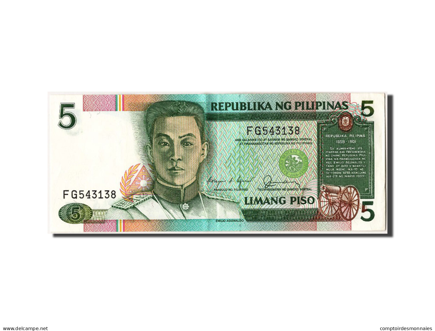 Billet, Philippines, 5 Piso, SUP - Philippines