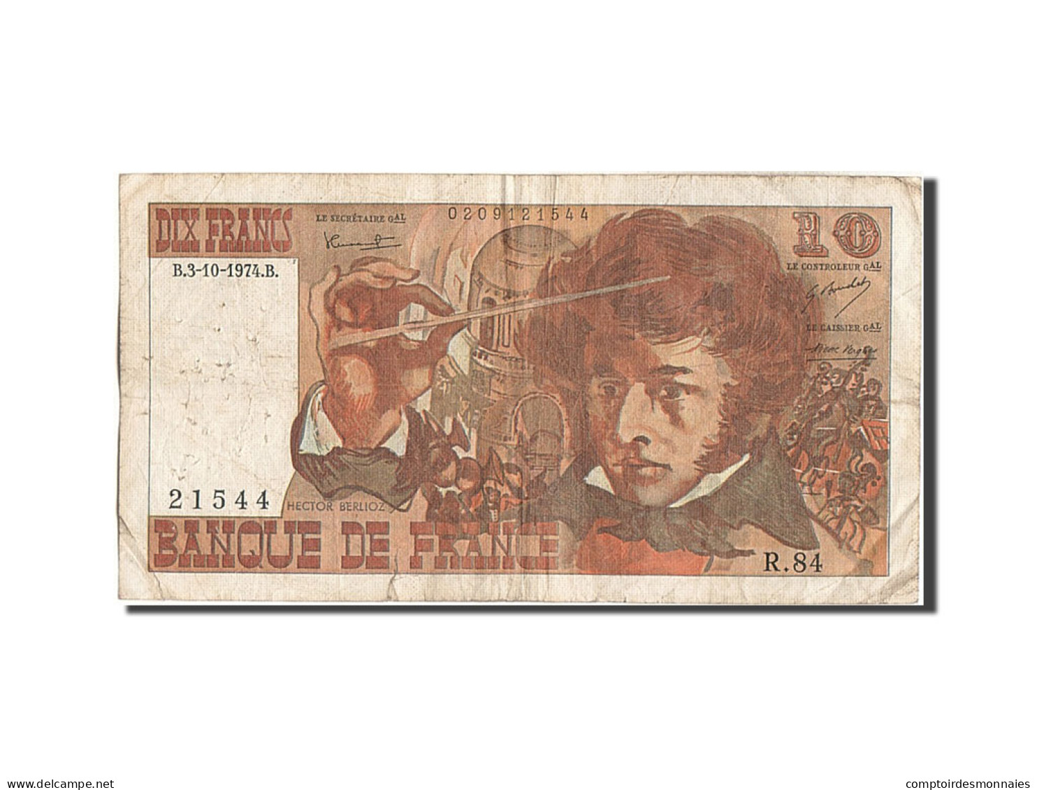 Billet, France, 10 Francs, 10 F 1972-1978 ''Berlioz'', 1974, 1974-10-03, TB - 10 F 1972-1978 ''Berlioz''