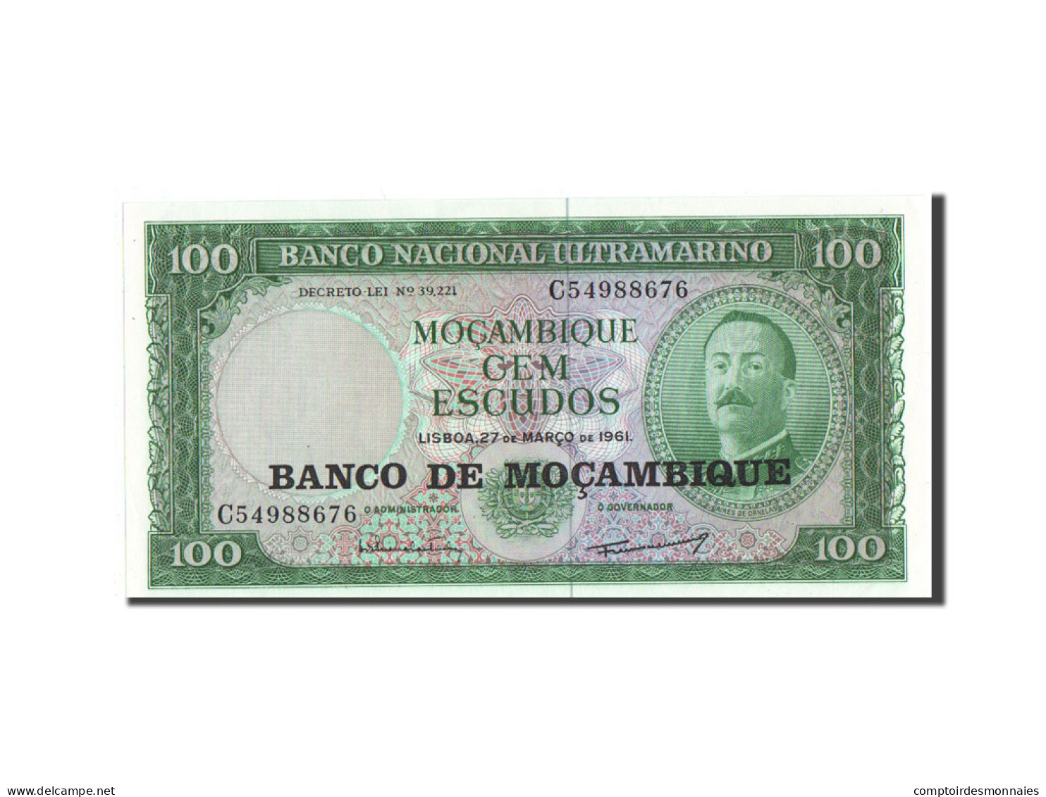 Billet, Mozambique, 100 Escudos, 1961, SPL - Mozambique