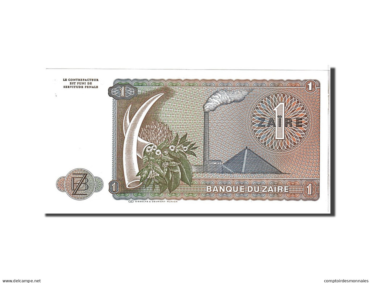 Billet, Zaïre, 1 Zaïre, 1979, KM:19a, NEUF - Zaïre