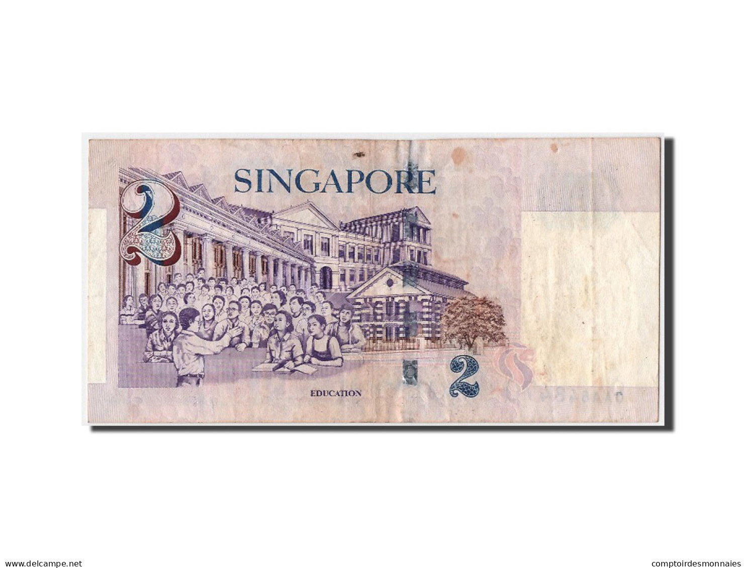 Billet, Singapour, 2 Dollars, TTB - Singapur