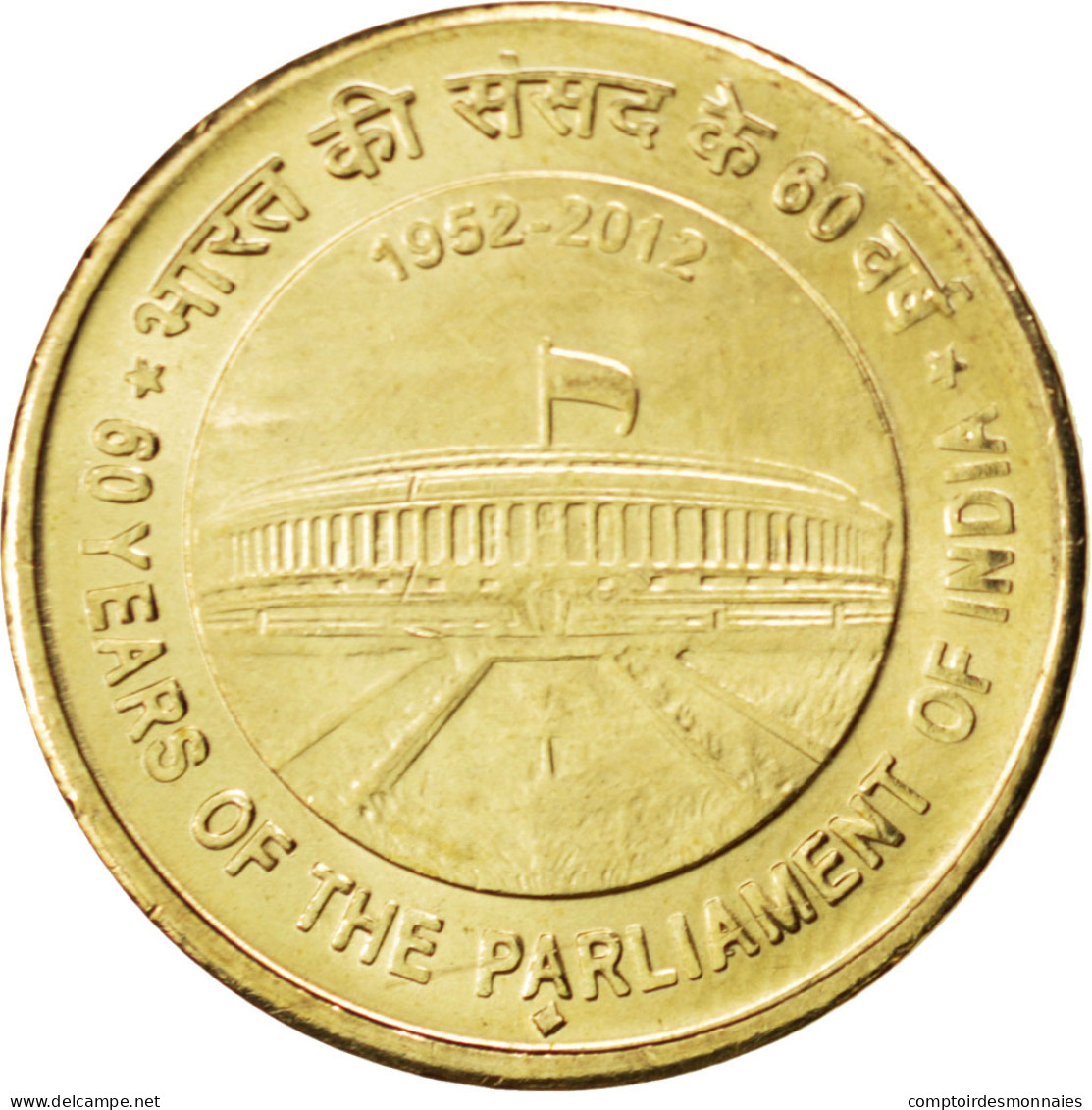 Monnaie, INDIA-REPUBLIC, 5 Rupees, 2012, SPL, Nickel-brass, KM:404 - Inde