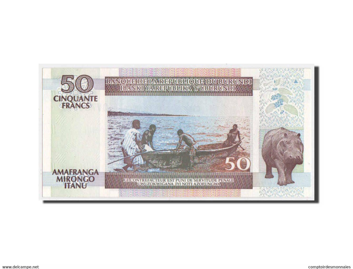 Billet, Burundi, 50 Francs, 2007, SPL+ - Burundi