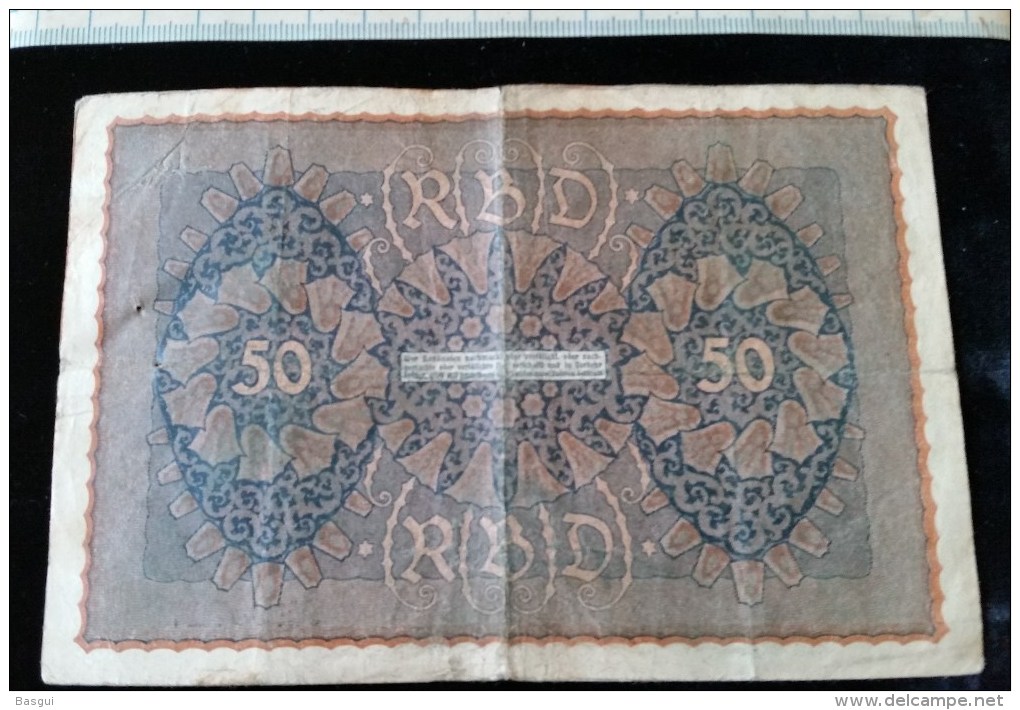 Billet De 50 Mark, 1919  Reichsbanknote  N°057178 - 50 Mark