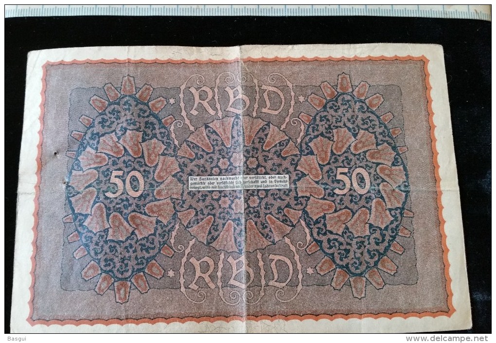 Billet De 50 Mark, 1919  Reichsbanknote  N°567861 - 50 Mark