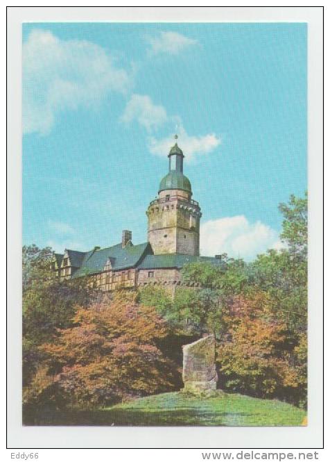 Ansichtskarte Burg Falkenstein"Burg Falkenstein Gesamtansicht Mit Eike-von Repgow-Stein" - Ballenstedt