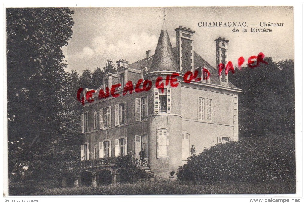 87 -  CHAMPAGNAC - ORADOUR SUR VAYRES - CHATEAU DE LARIVIERE - Oradour Sur Vayres