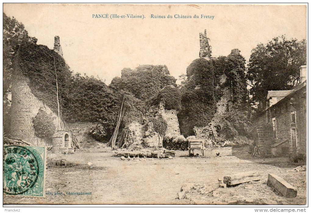 35. Pancé. Ruines Du Chateau De Fretay - Autres & Non Classés