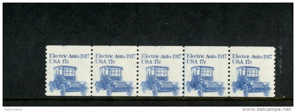 USA POSTFRIS MINT NEVER HINGED POSTFRISCH EINWANDFREI SCOTT 1906 Pcn Strip 5 Nr 3 Boven Electric Auto 1917 - Coils (Plate Numbers)