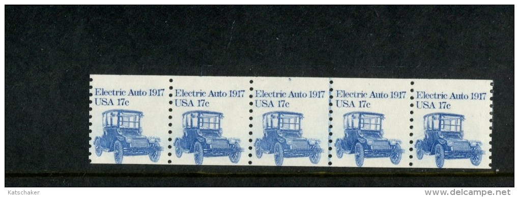 USA POSTFRIS MINT NEVER HINGED POSTFRISCH EINWANDFREI SCOTT 1906 Pcn Strip 5 Nr 5 Boven Electric Auto 1917 - Autres & Non Classés