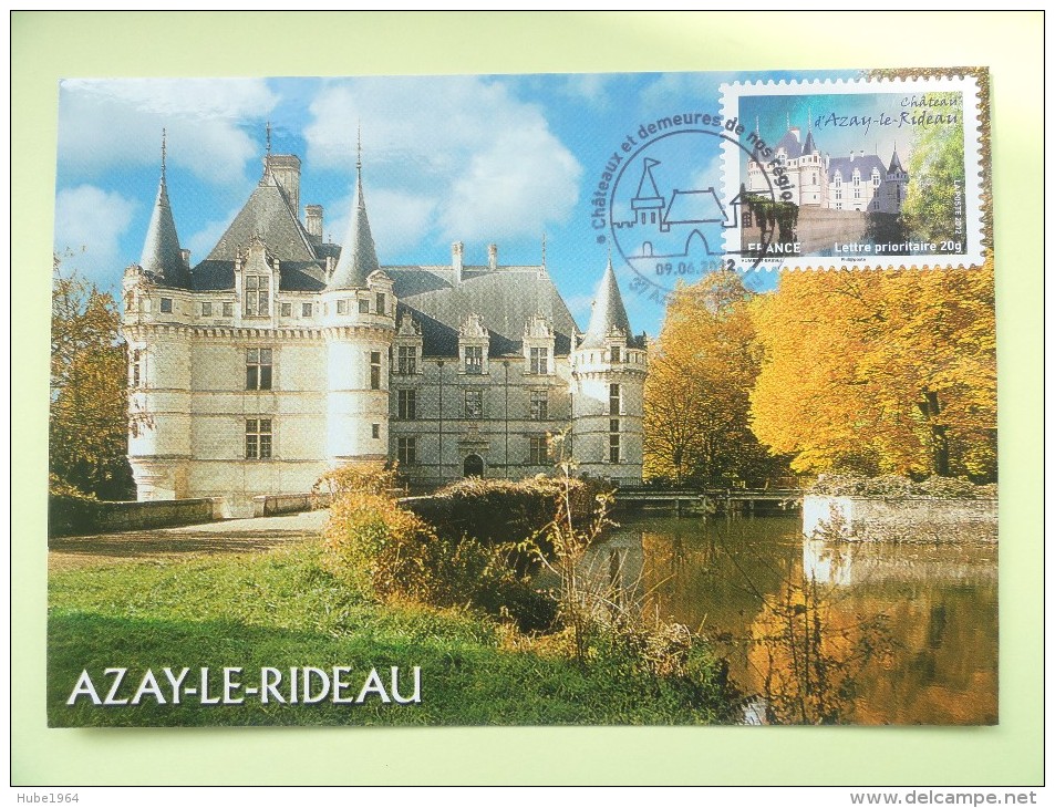 CARTE MAXIMUM CARD CHATEAU D'AZAY LE RIDEAU INDRE ET LOIRE FRANCE - 2010-2019