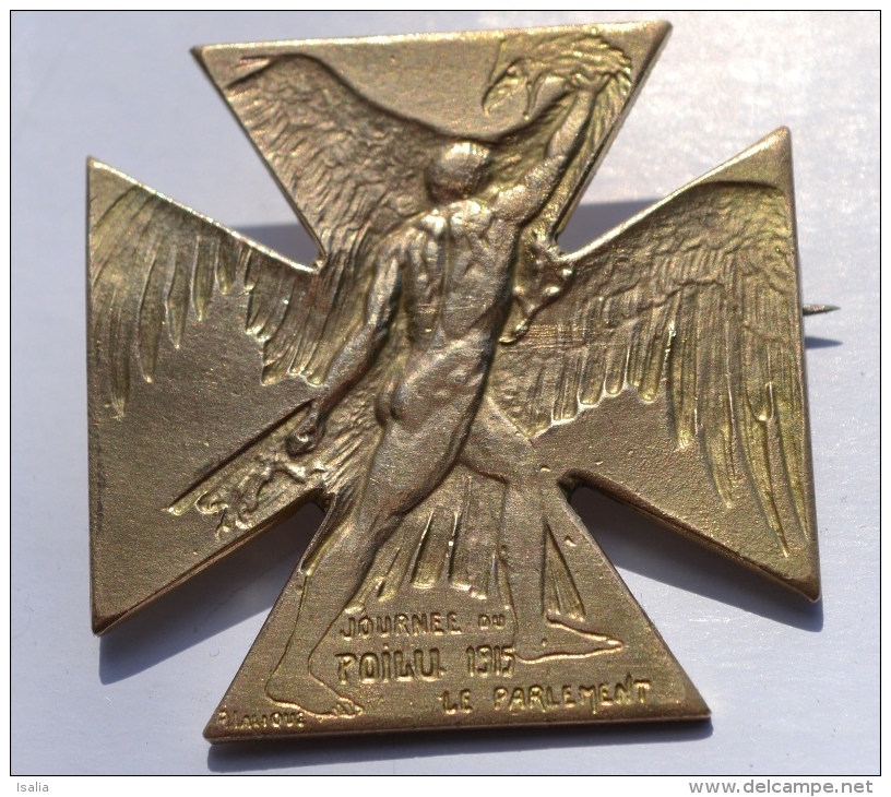 Medaille Journée Du Poilu 1915 R Lalique LE PARLEMENT - France