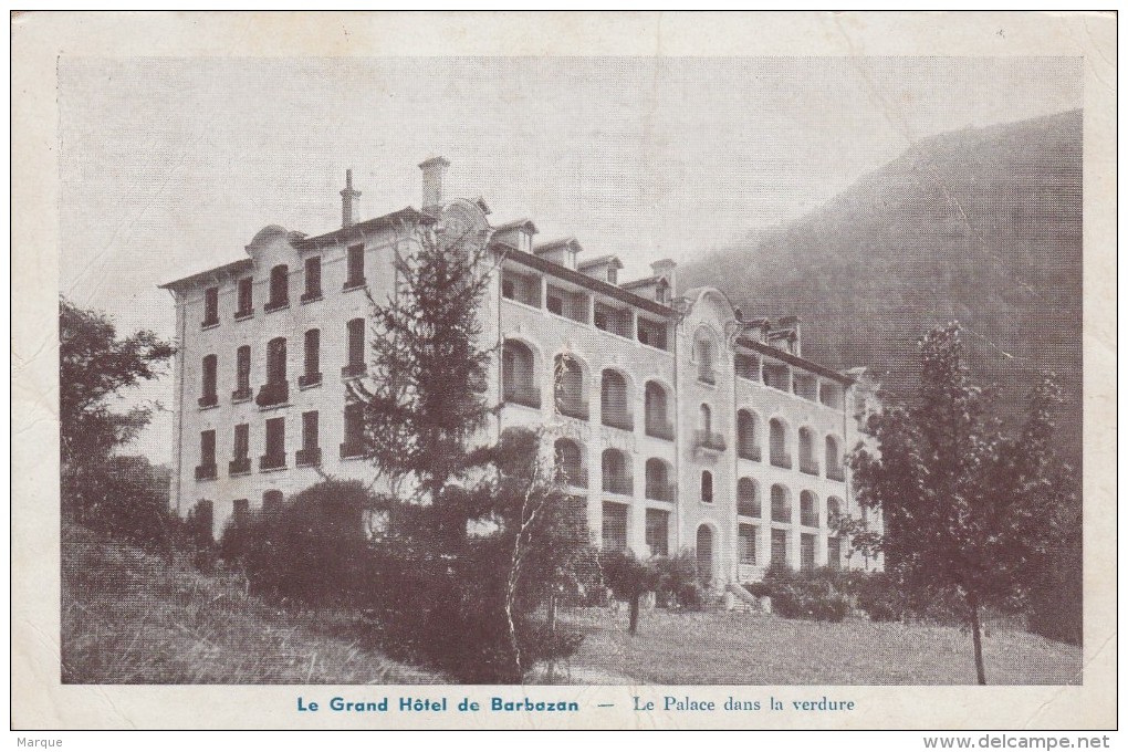 Cpa Le Grand Hôtel De BARBAZAN Le Palace Dans La Verdure - Barbazan