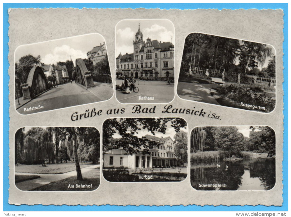 Bad Lausick - S/w Mehrbildkarte 4 - Bad Lausick