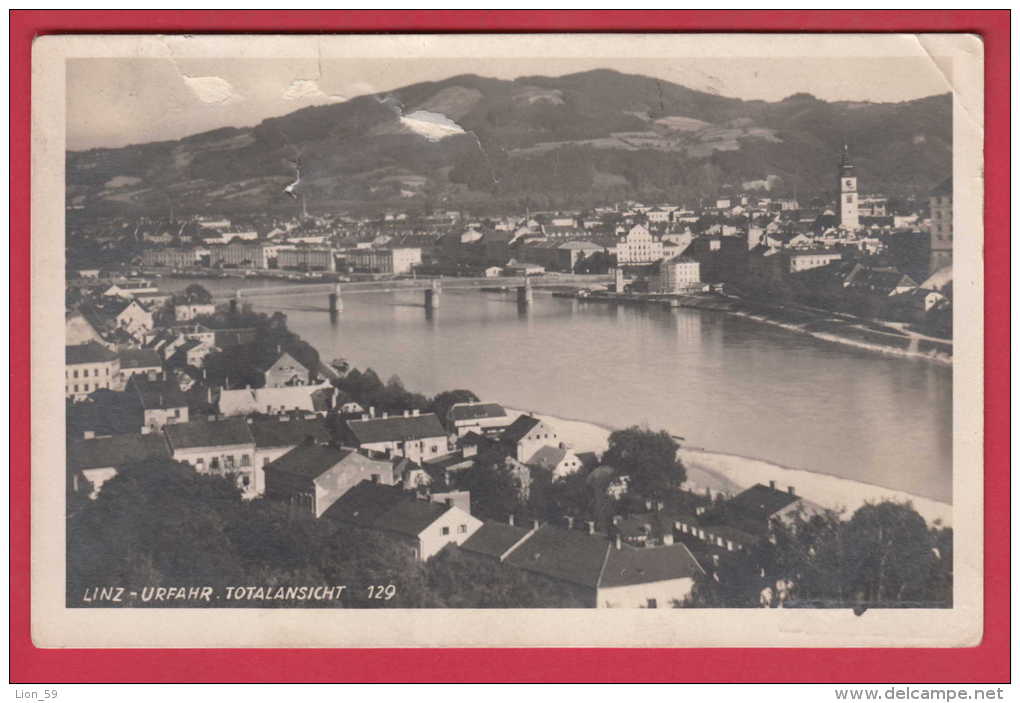 169513 / Linz  - URFAHR TOTALANSICH , DANUBE RIVER BRIDGE - USED 1926 Austria Österreich Autriche - Linz