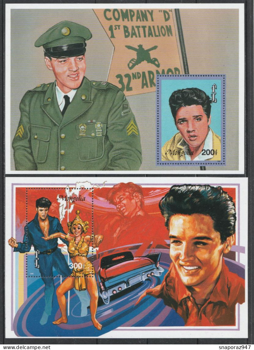 1996 Mongolia Elvis Presley Full Set 2 Block MNH** D132 - Elvis Presley