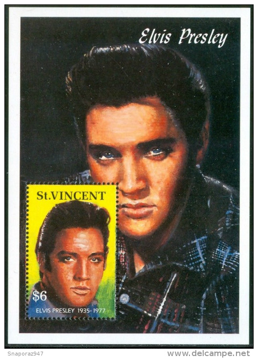 1992 S.Vincent  Elvis Presley Block MNH** D247 - Elvis Presley