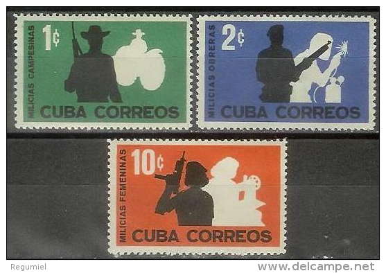 Cuba 0585/587 ** Milicias. 1962 - Unused Stamps